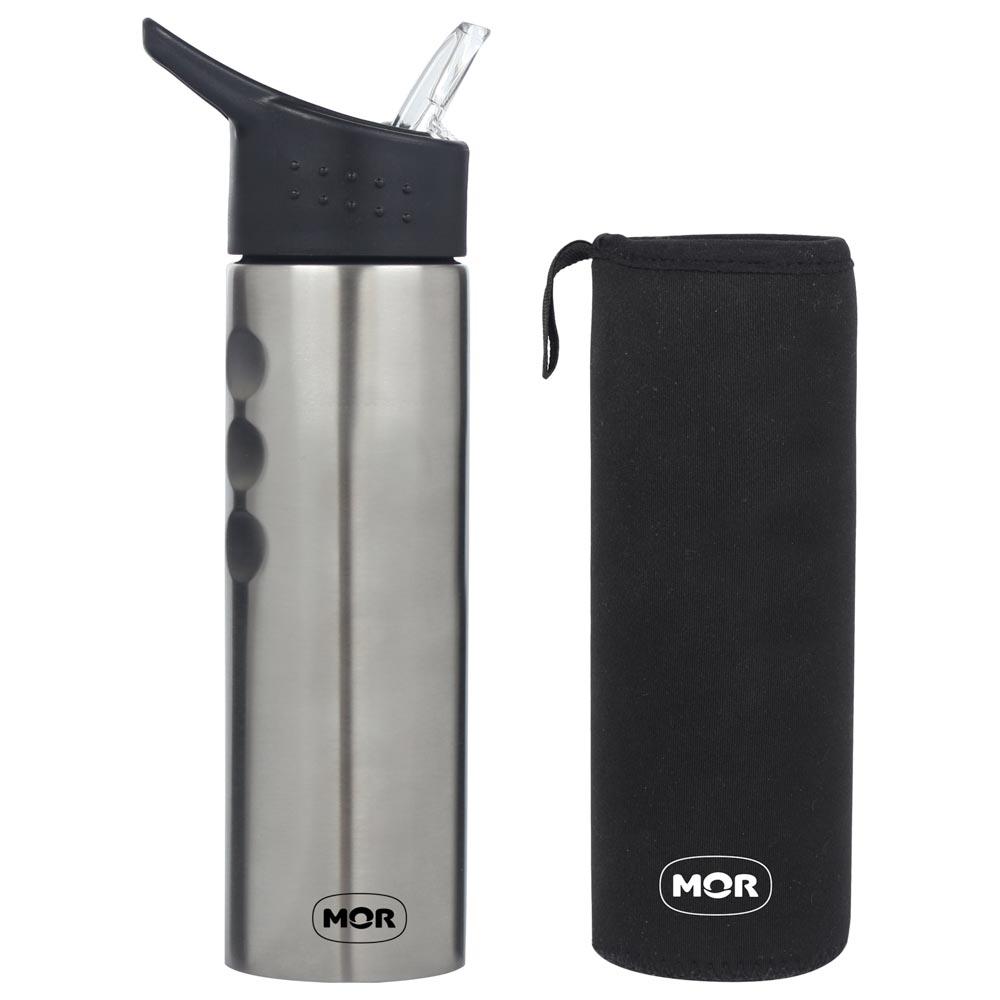Garrafa Squeeze Academia Aço Inox Capa Neoprene To Go Mor