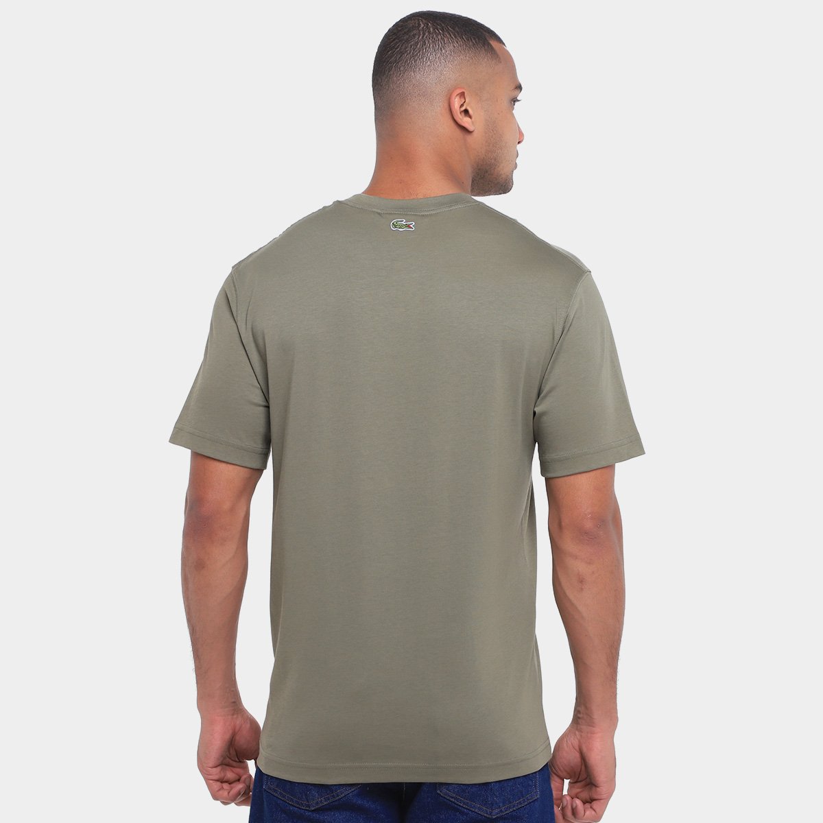 Miniatura Camiseta Lacoste Masculina Bege - G