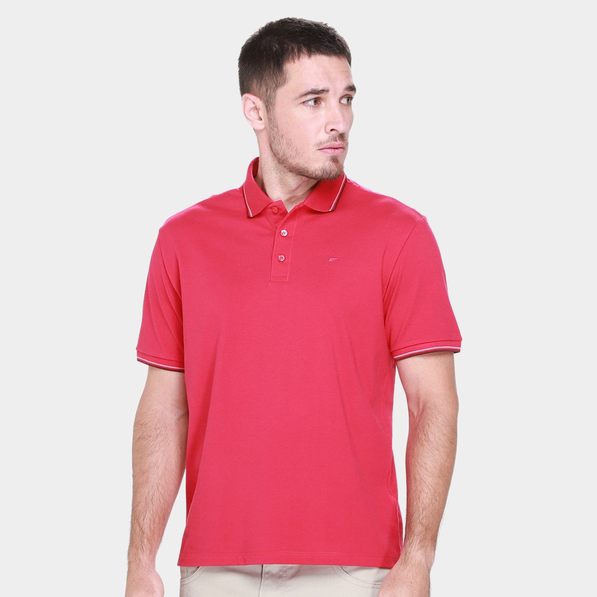 Miniatura Camisa Polo Ellus Masculina Vermelho Claro - G