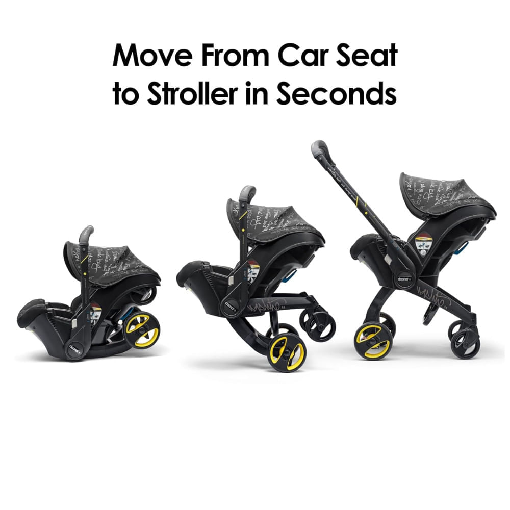 Miniatura Carrinho de Bebê e Cadeirinha para Carro Doona, Edição Limitada Vashtie - Sistema de Viagem 2 em 1
