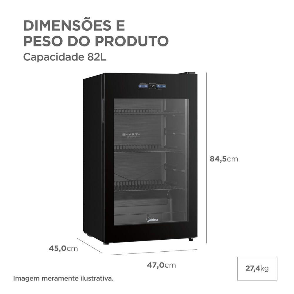 Miniatura Cervejeira Frost Free 82L Smart 3 Em 1 Inverter Bivolt Midea MDRX150FGGGL03 - Bivolt