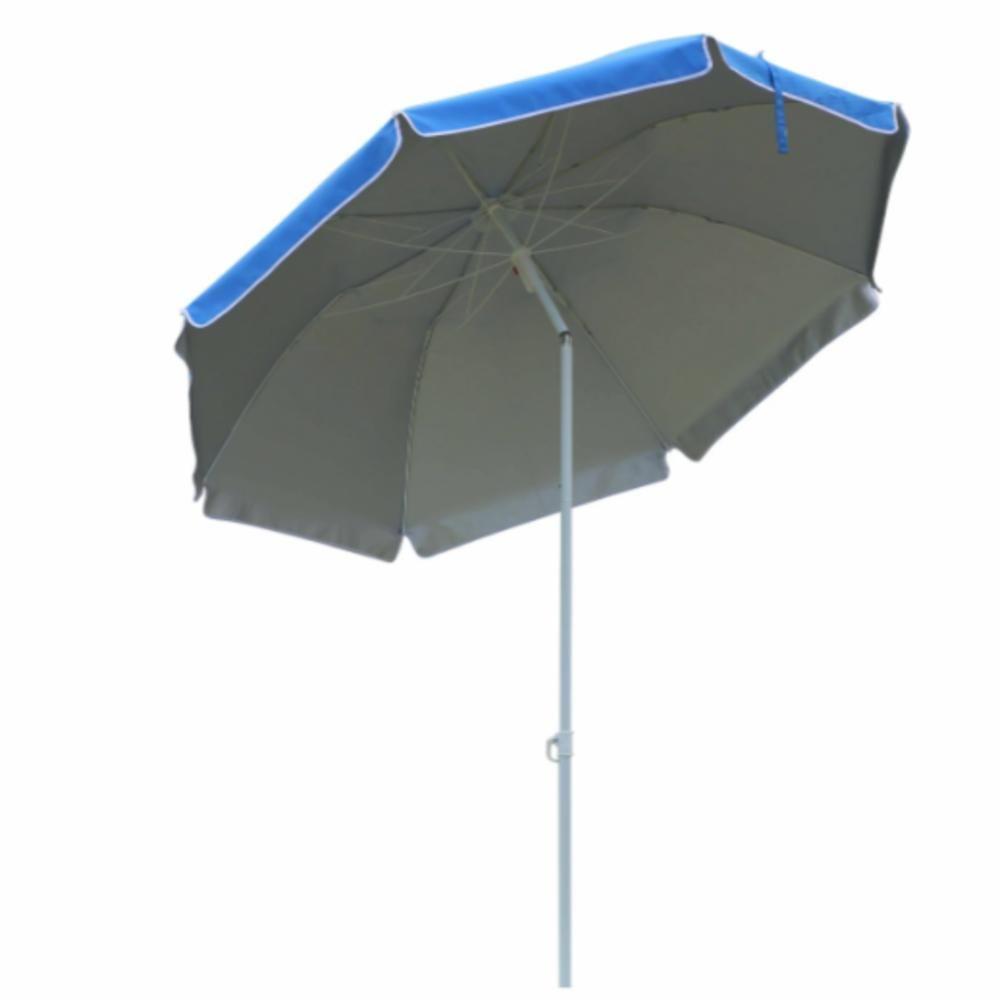 Miniatura Guarda-sol Gigante Articulado Com Proteção Uv Ombrelone Reforçado Para Praia E Piscina Azul