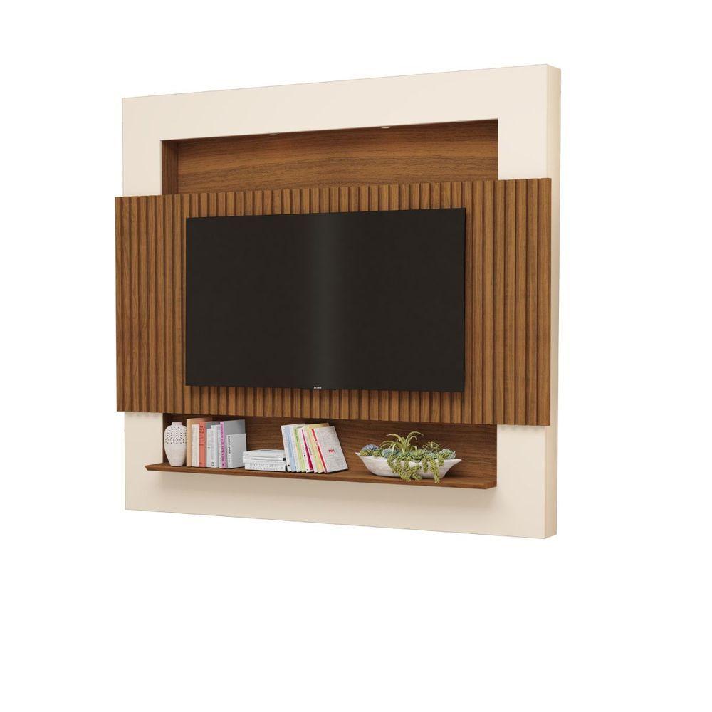 Miniatura Painel Tv Quarto Ripado Com Led Riviera Tv Até 75 Polegadas