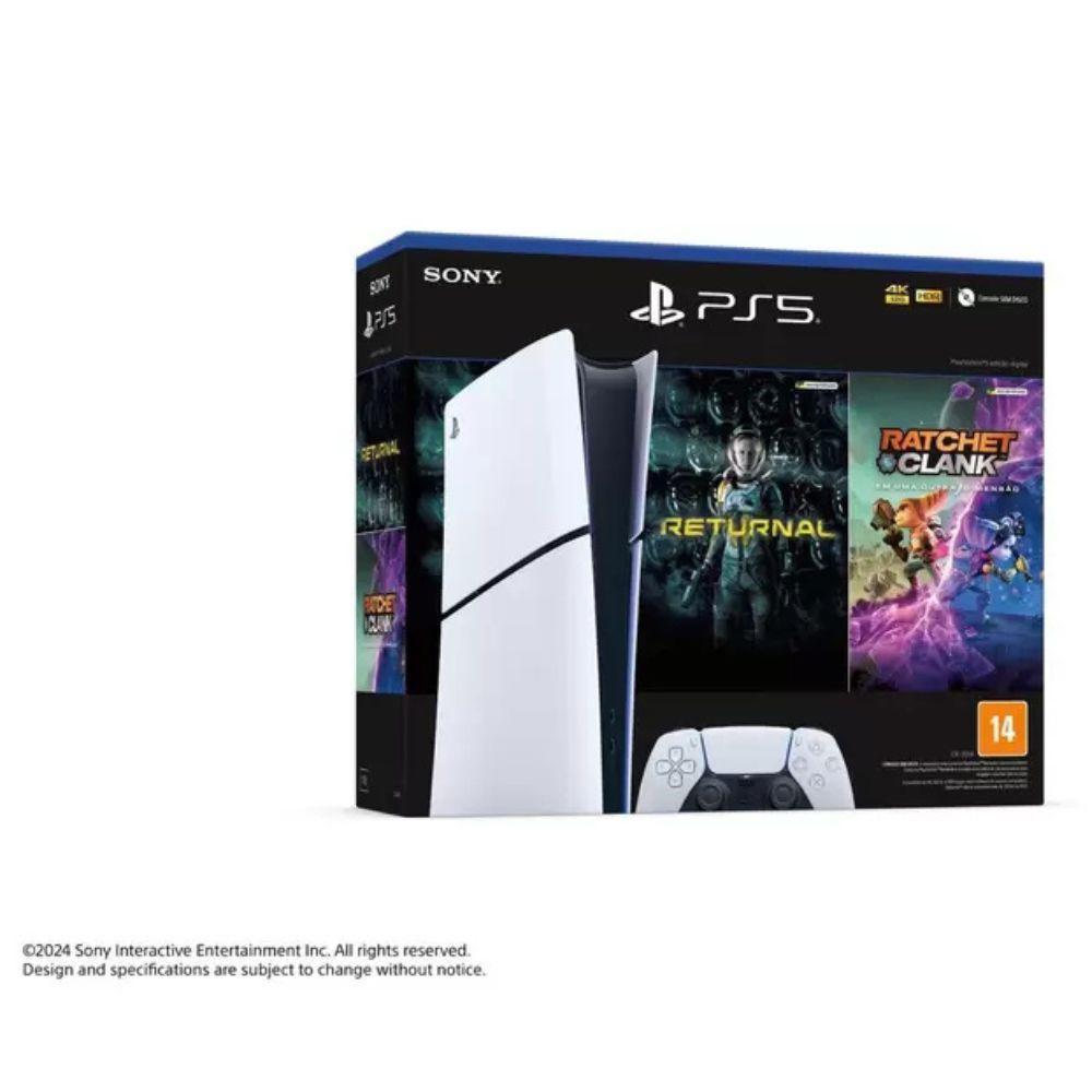 Miniatura Console Playstation 5 Digital Slim 1Tb Com 2 Jogos Sony