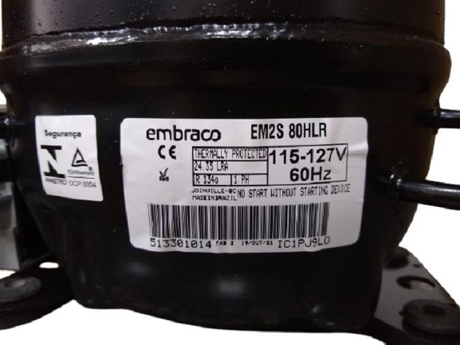 Miniatura Compressor Coquinho 1/4 R134A 110V Em2S80Hlr Embraco Novo