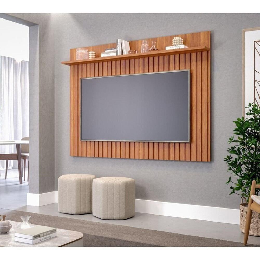 Conjunto Rack com Painel para Tv até 60 Polegadas 100% Mdf Espresso Móveis Nature/Grafite