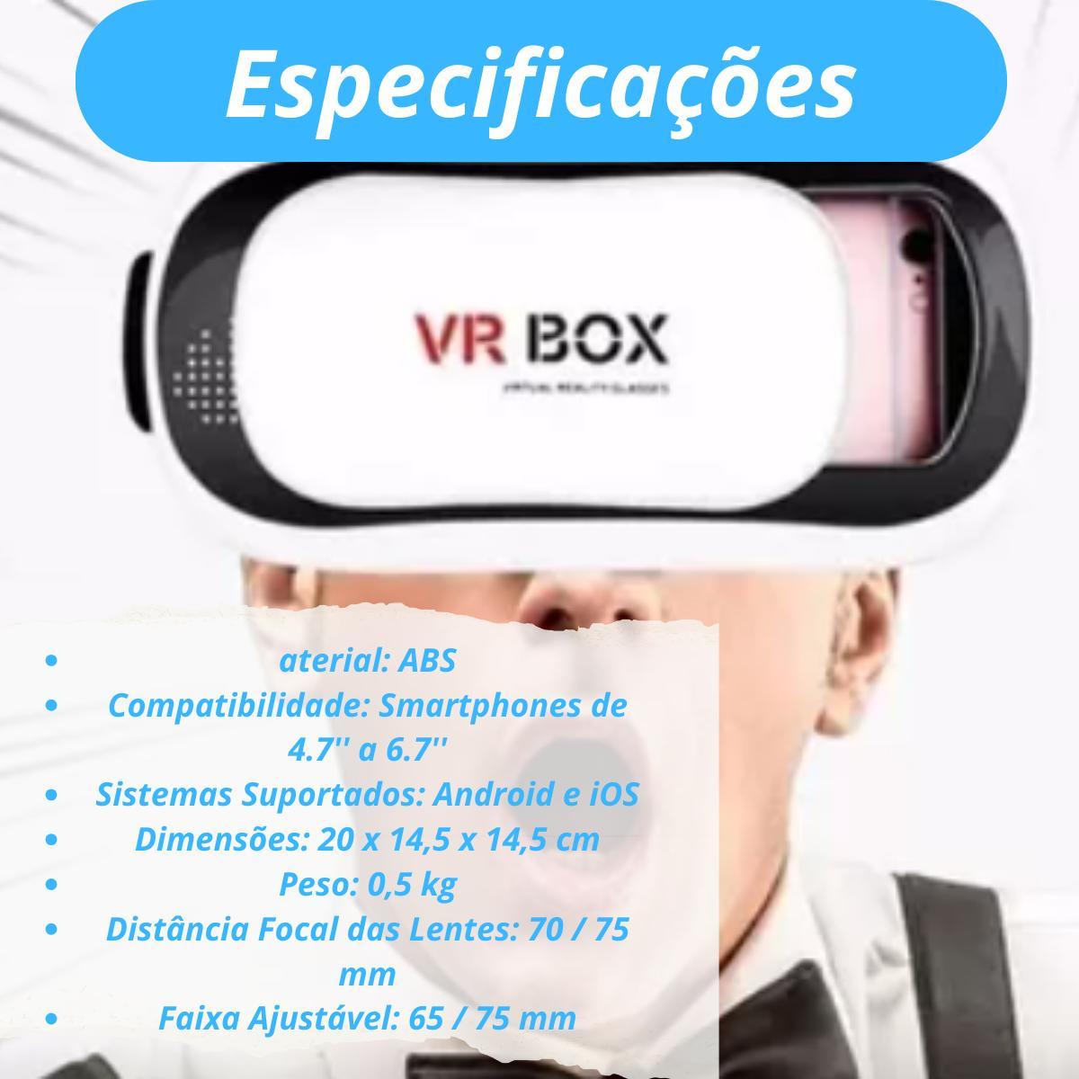 Óculos Metaverso Vr Box Realidade Virtual Controle Bluetooth