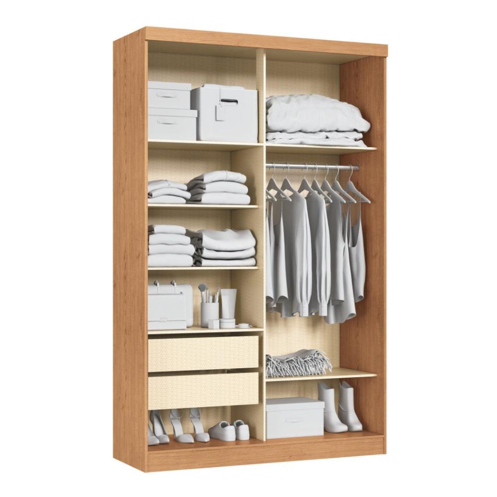 Miniatura Guarda-Roupa Modulado 2 Portas Infinity Cedro/ Branco - Duna