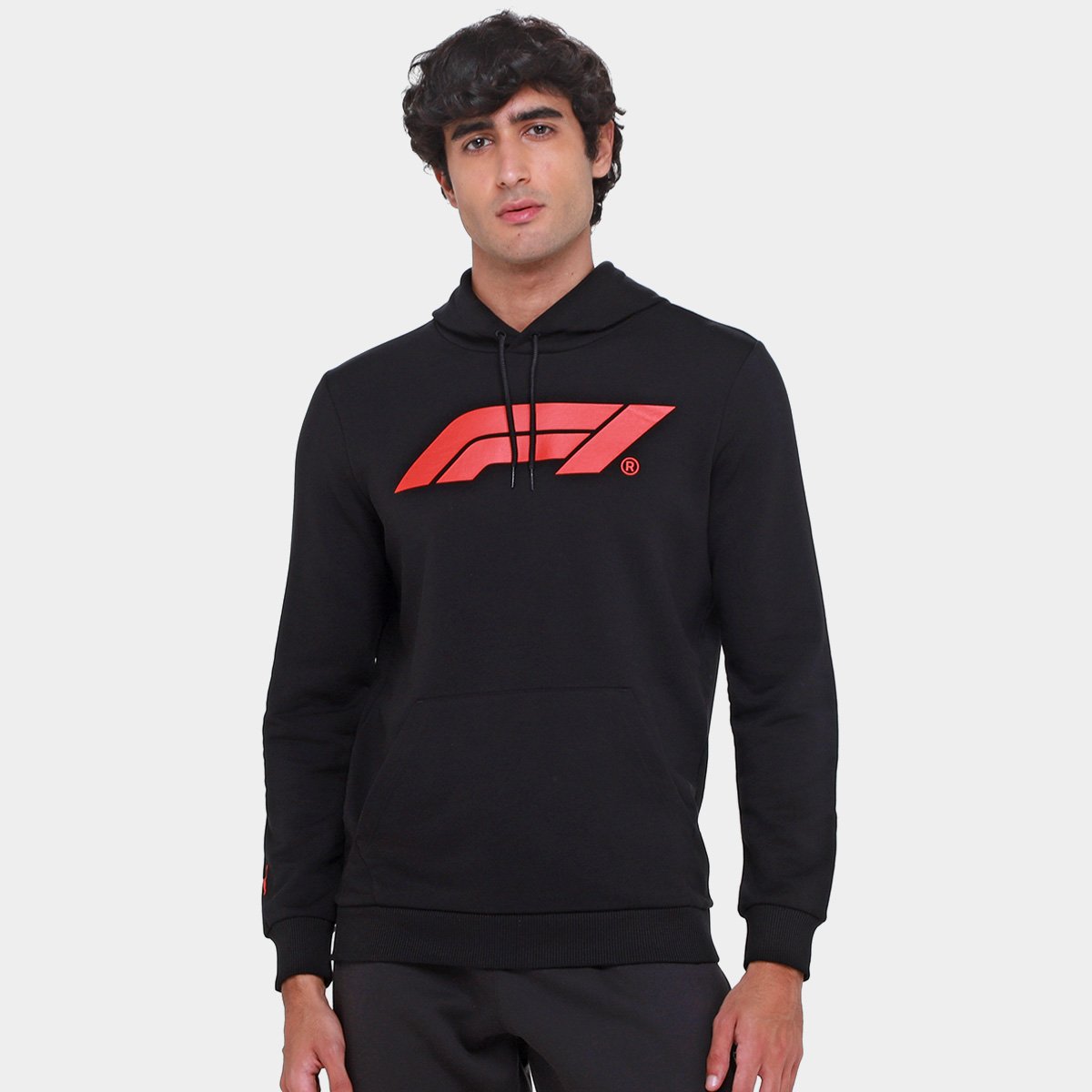 Miniatura Moletom Com Capuz Puma F1 ESS Masculino Preto - EGG