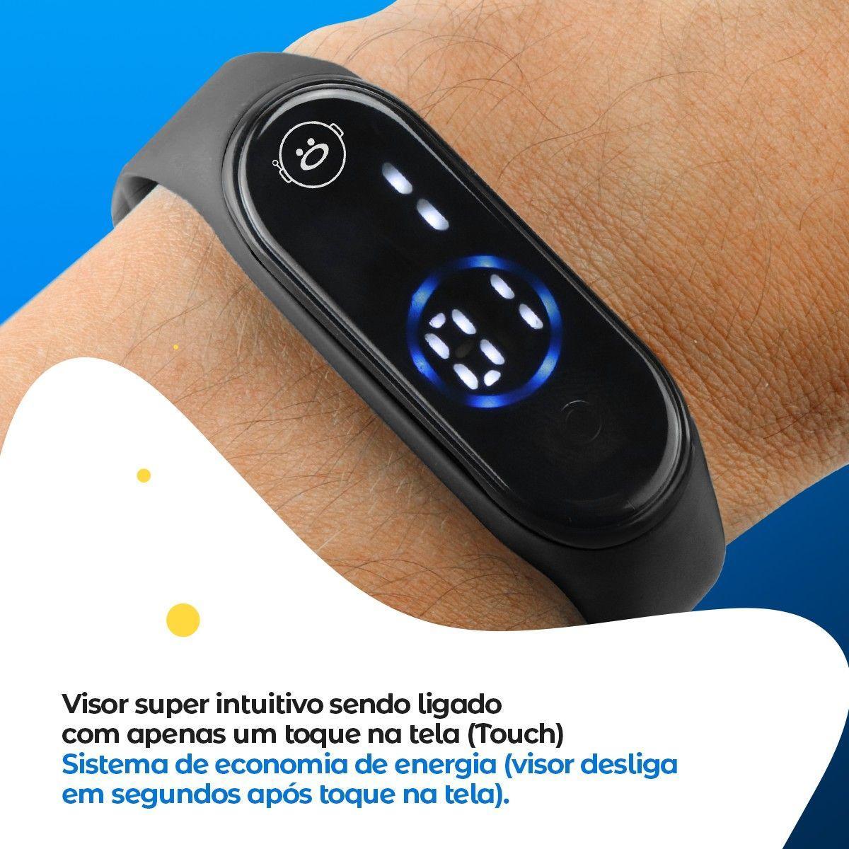 Relogio Digital Prova Dagua + Caixa Grande Cronometro Alarme