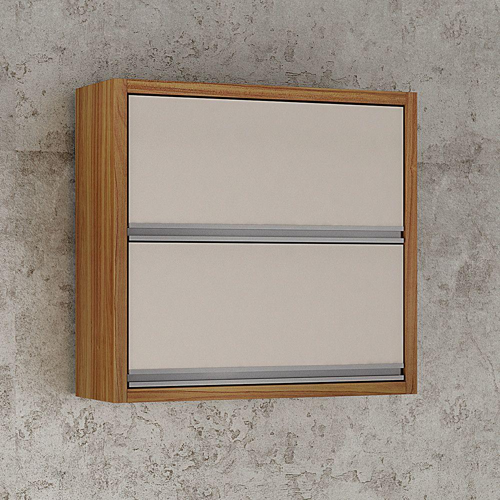 Miniatura Armário Aéreo 2 Portas Basculantes Carvalho/off White