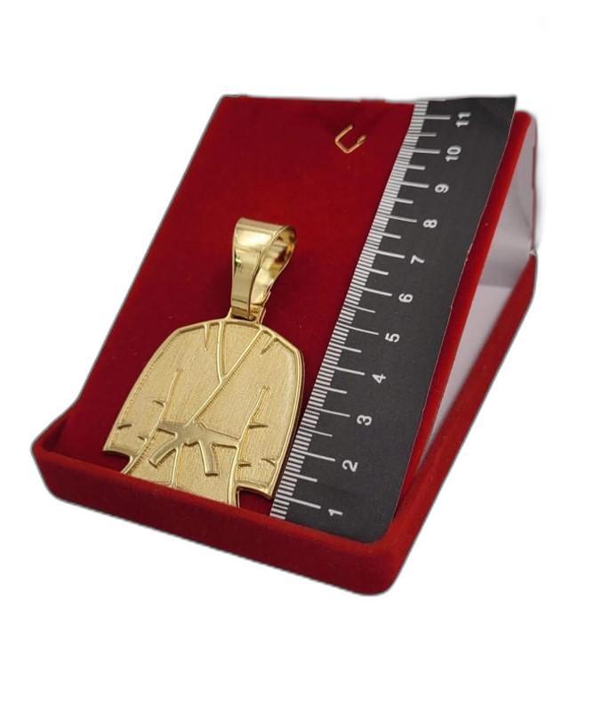 Miniatura Pingente Faixa Preta Dourado - Banhado A Ouro 18K