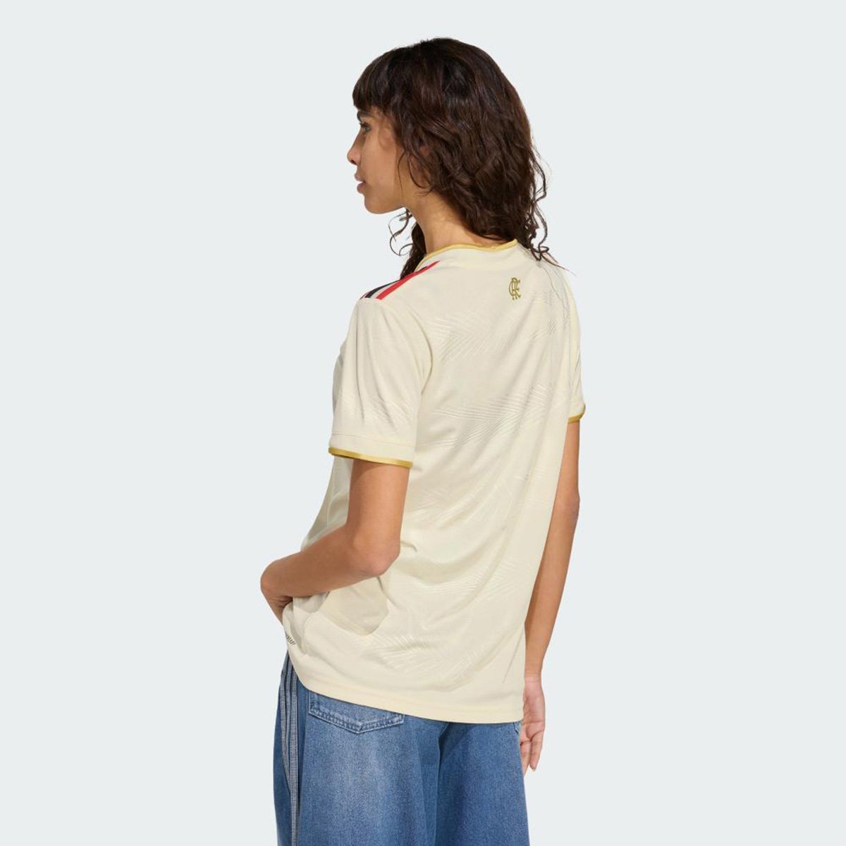 Miniatura Camisa Flamengo III 25/26 Torcedor Adidas Feminina Off White - EP