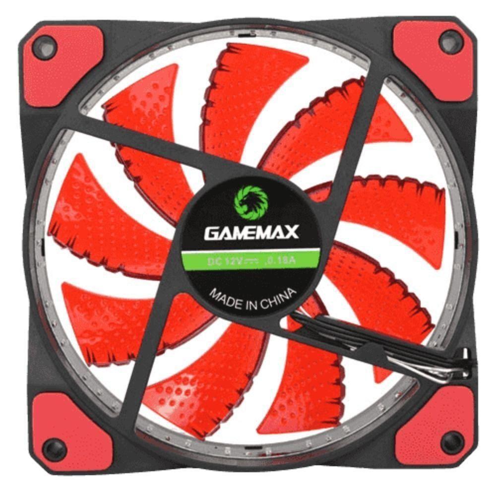 Miniatura Fan Para Pc Gamer Gf12r 12cm Vermelho 32 Led
