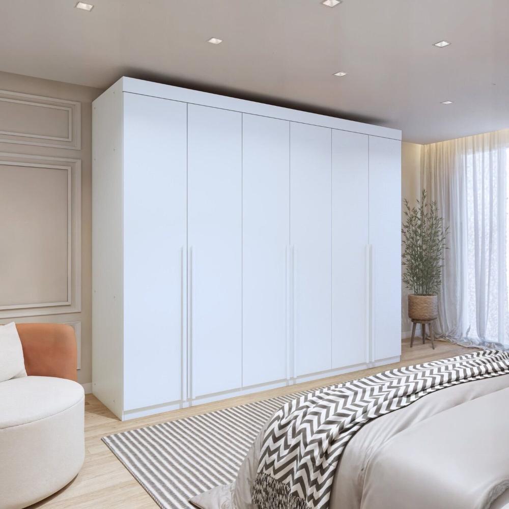 Guarda-roupa 6 Portas 100% Mdf Versatil Branco