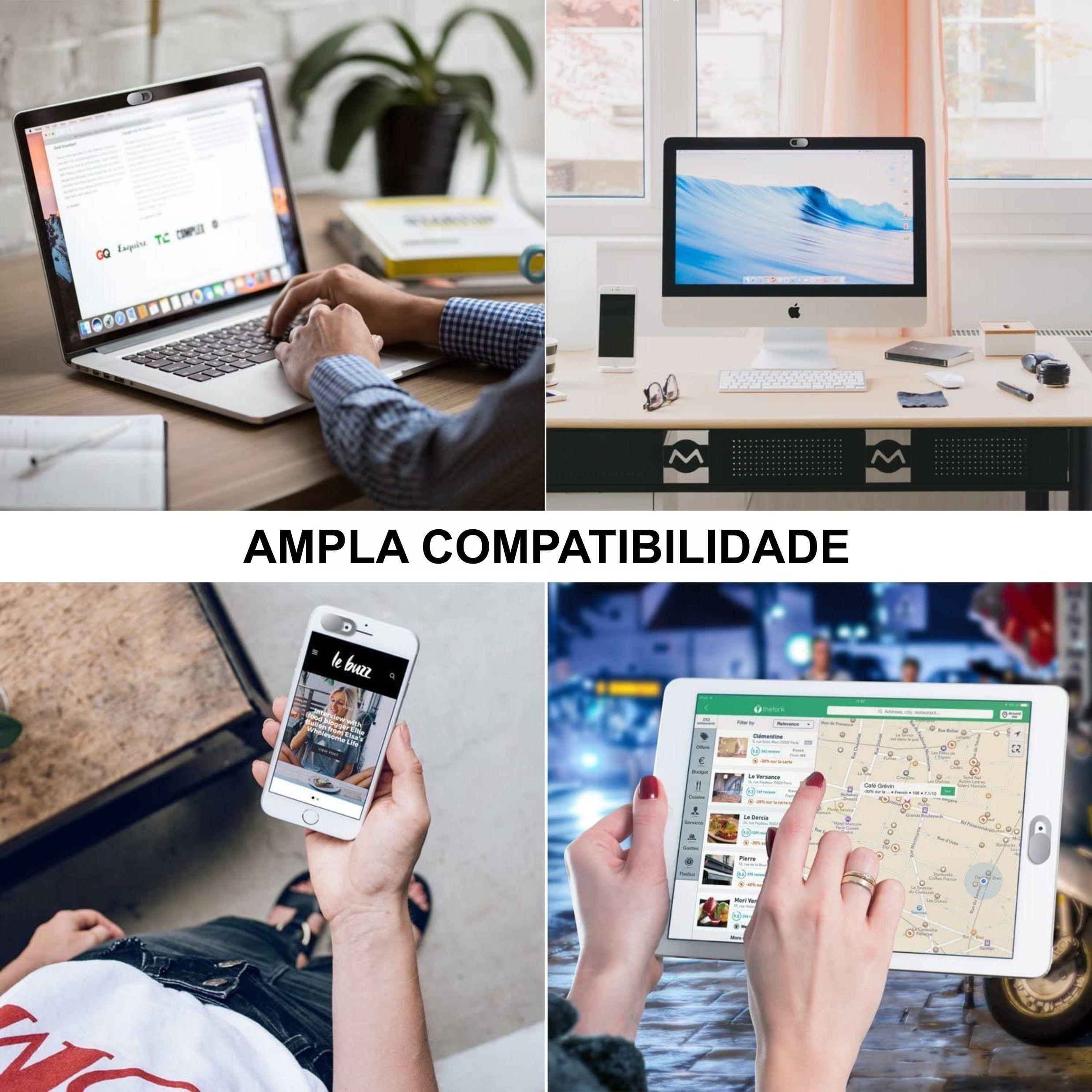 Kit 6X Tapa Tampa Câmeras Protetor Esconde Webcam Cover