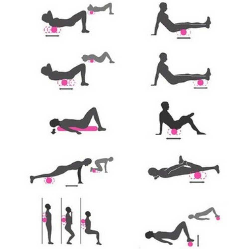Miniatura Rolo Massagem Foam Roller Liberação Miofascial Crossfit Rosa