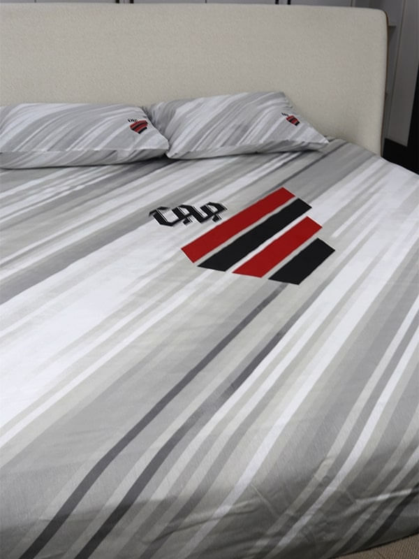 Miniatura Jogo de Cama Casal Athletico 3 Peças Branco TAM ÚNICO