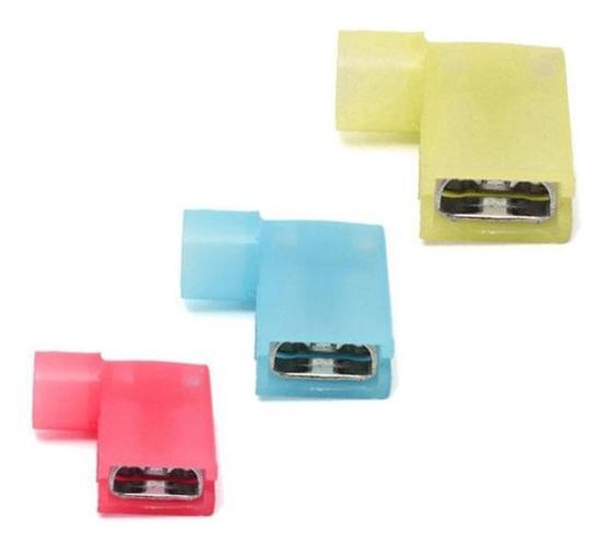 Miniatura 50Un Kit Terminal Elétrico Bandeira Fêmea Isolado 0,5 A 6Mm