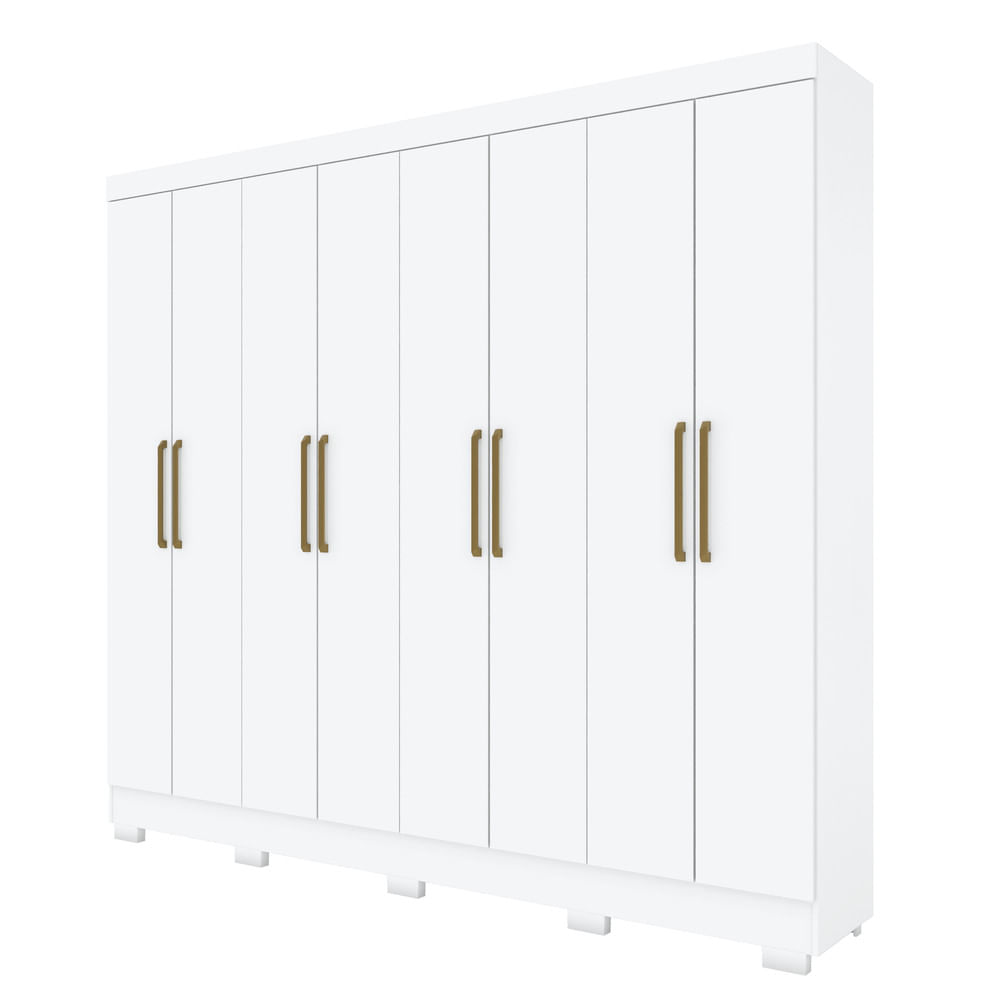 Miniatura Guarda Roupa Casal 8 Portas 4 Gavetas Malibu Casa 812 Branco