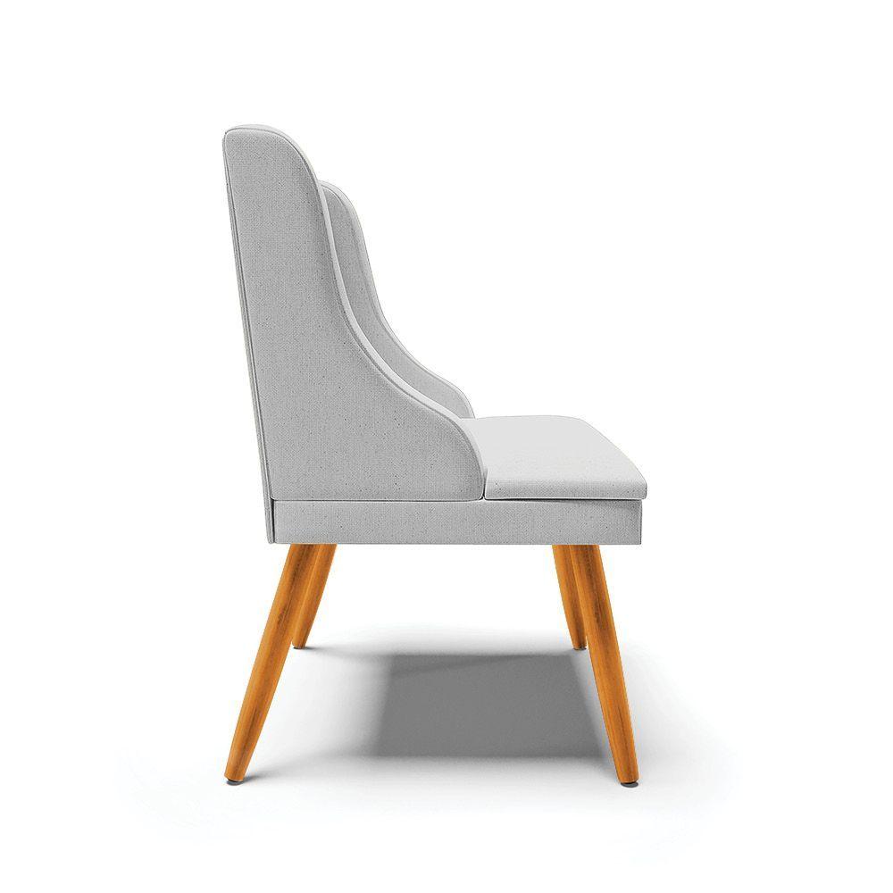 Kit 06 Cadeiras De Jantar Liz Linho Cinza A05 D'rossi