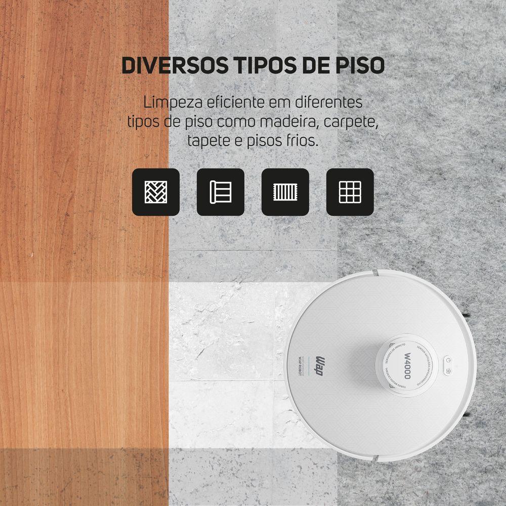 Aspirador De Pó Robo Wap Robot W4000 3 Em 1 Smart 220V