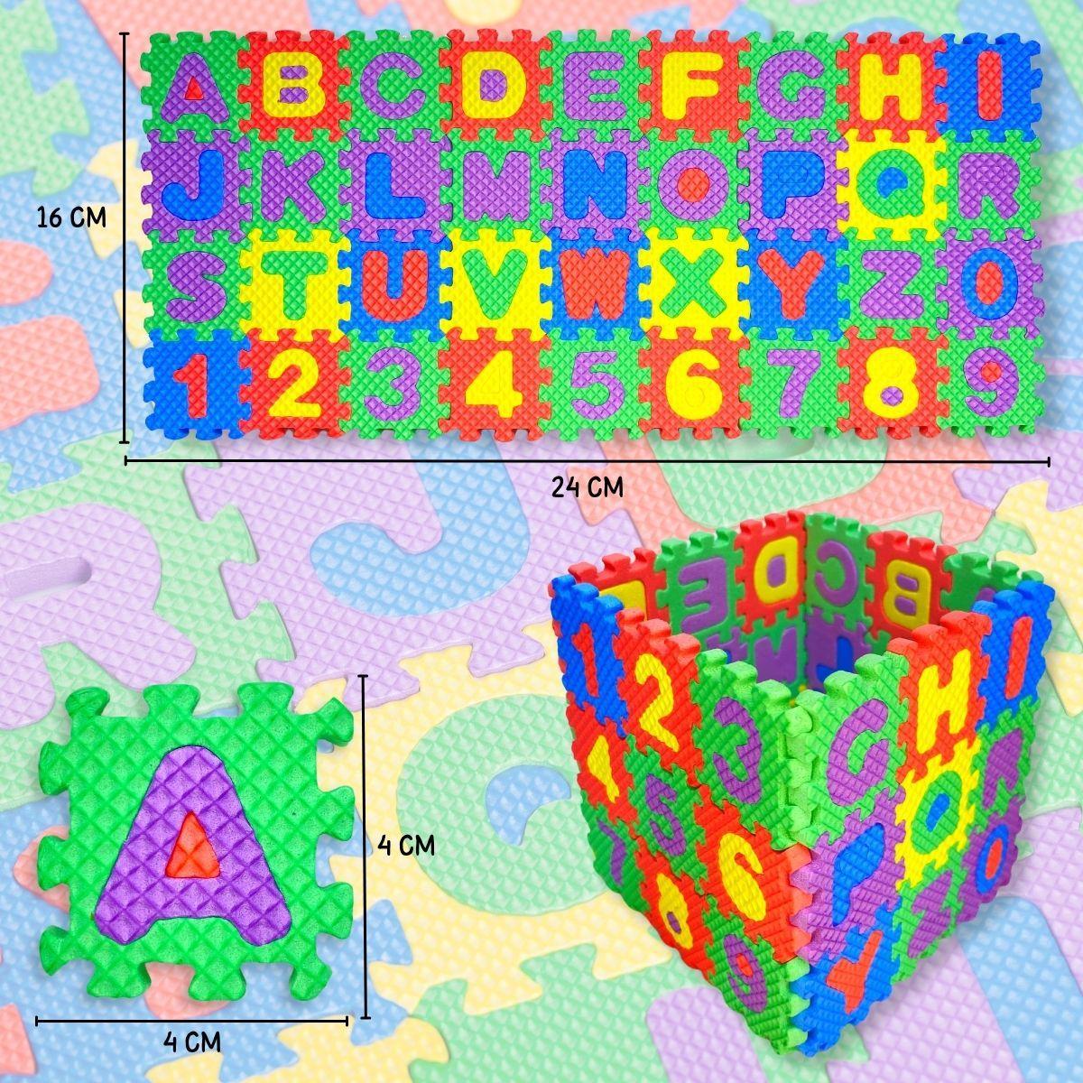 Tapete Didático Eva Infantil Letras Números Tatame Alfabeto
