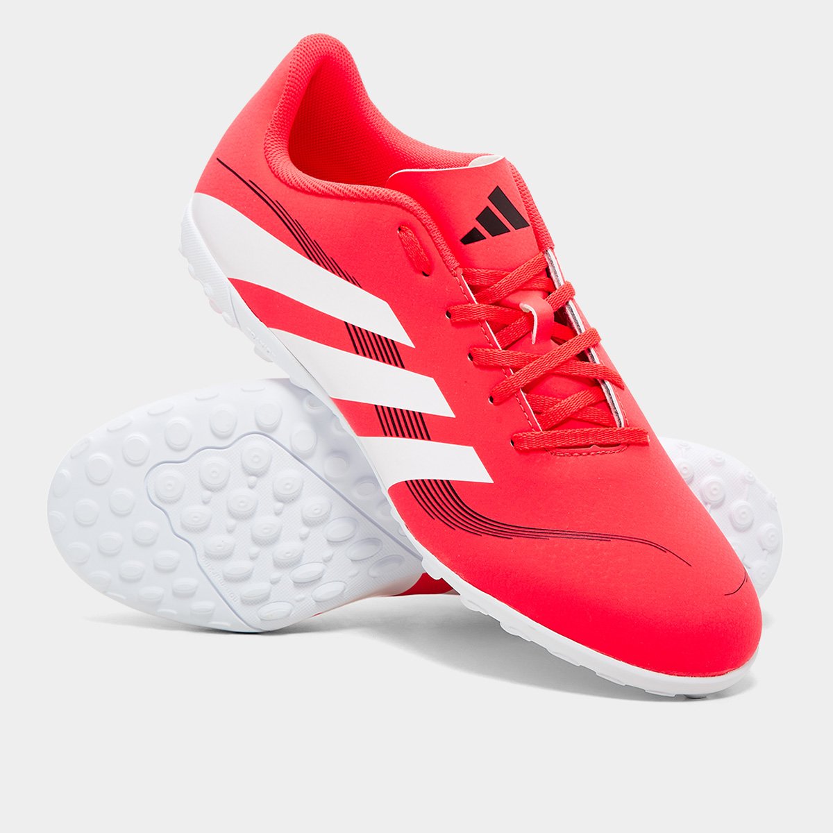 Miniatura Chuteira Society Adidas Predator Artilheira 25 Unissex Vermelho+Branco - 40
