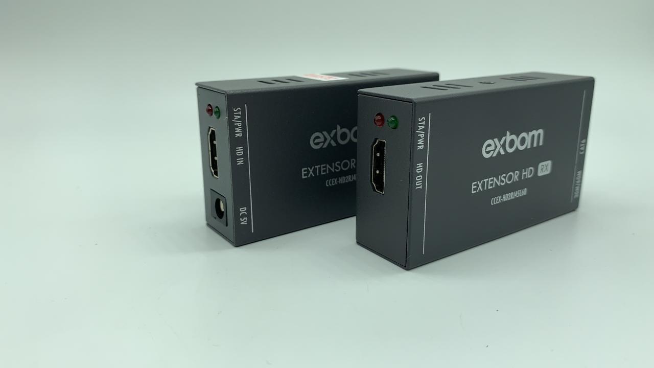 Miniatura Extensor Hdmi 60M Via Cabo De Rede Rj45 Cat 5E/6 3D 1080P