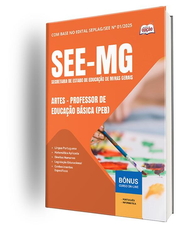 Miniatura Apostila See Mg 2025 - Artes - Professor Educação Básica Peb