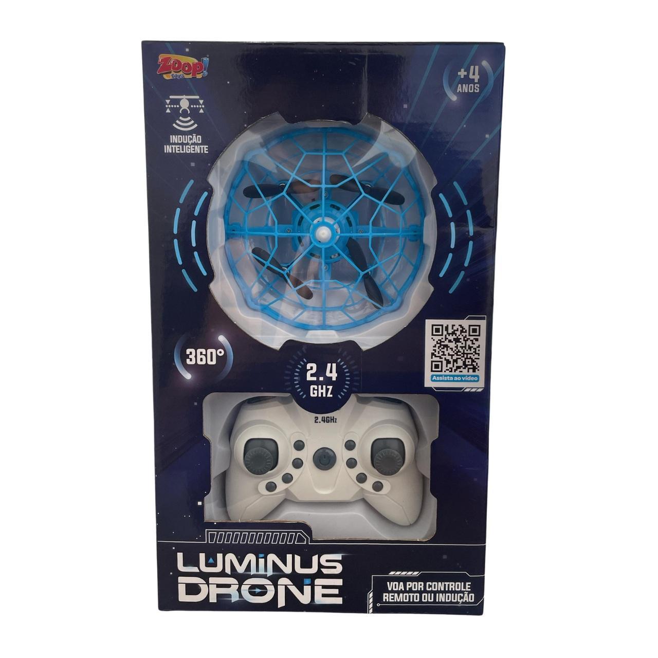 Mini Drone Luminus Luz E Controle Remoto Brinquedo Voador