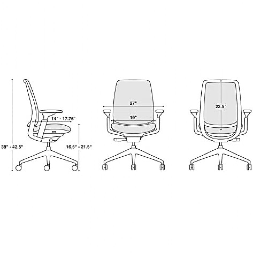 Miniatura Steelcase Cadeira de Escritório Ergonômica Giratória e Aj ustável Rosa