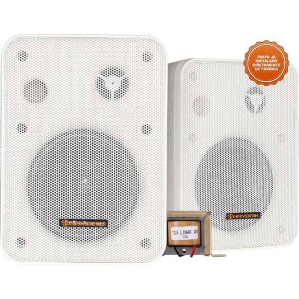Miniatura Caixa Acústica Com Trafo 70v(25w) Ambience Line Msb60nc Branca Hayonik - Par / 2 [f003]