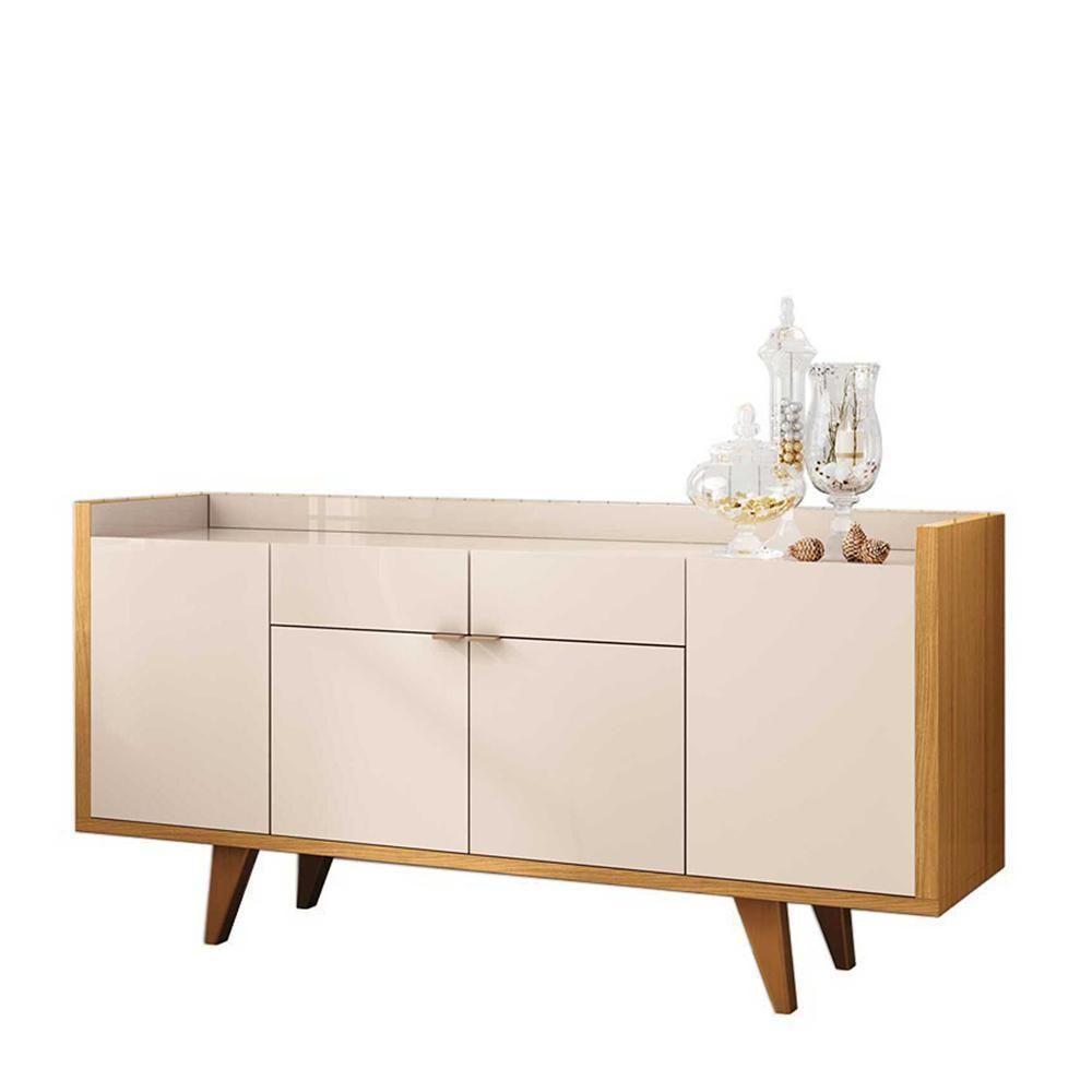 Miniatura Sala De Jantar Com Cristaleira E Buffet Aparador Intense Cinamomo-off White - Pr Móveis Cinamomo-off White