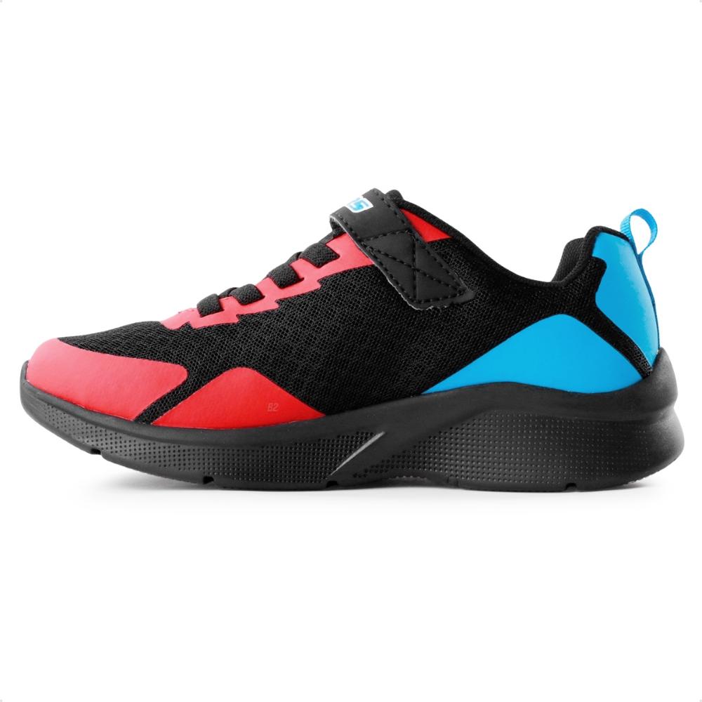 Miniatura Tênis Skechers Microspec Infantil Preto / Vermelho - 28
