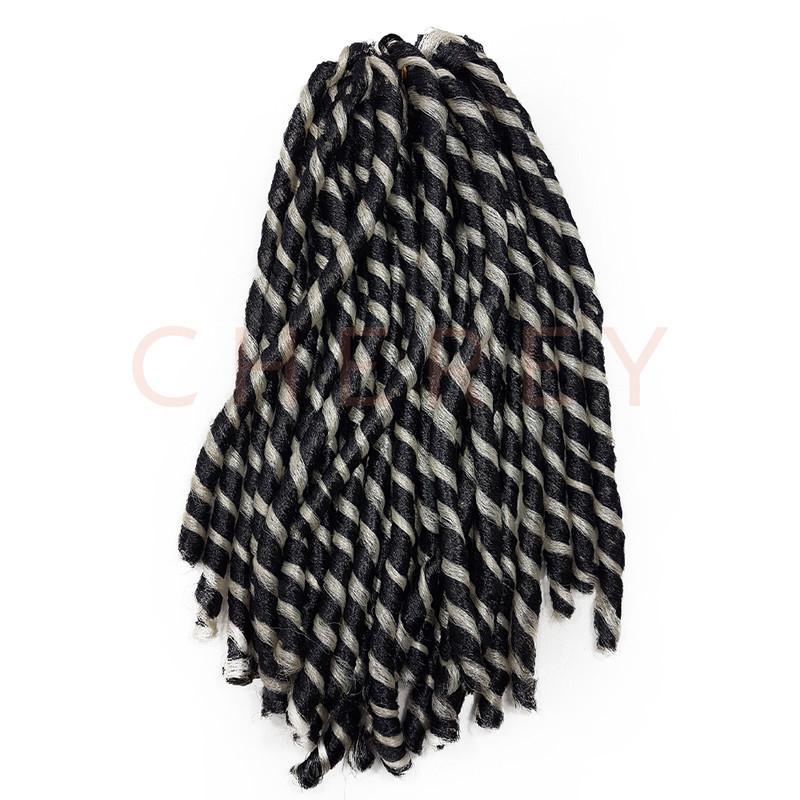 Miniatura Cabelo Nina Soft Dread Fibra Sintética 360G Crochet Braid