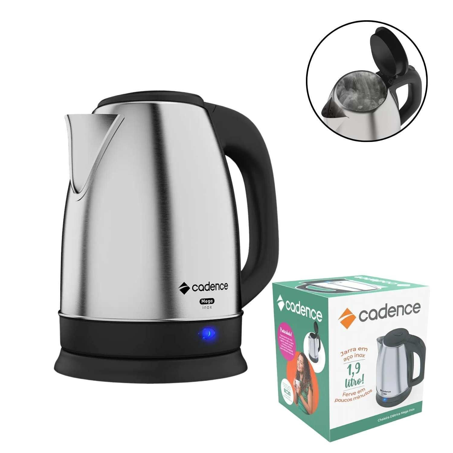 Miniatura Chaleira Elétrica Automática Inox 1,9L 110V/220V Água Café