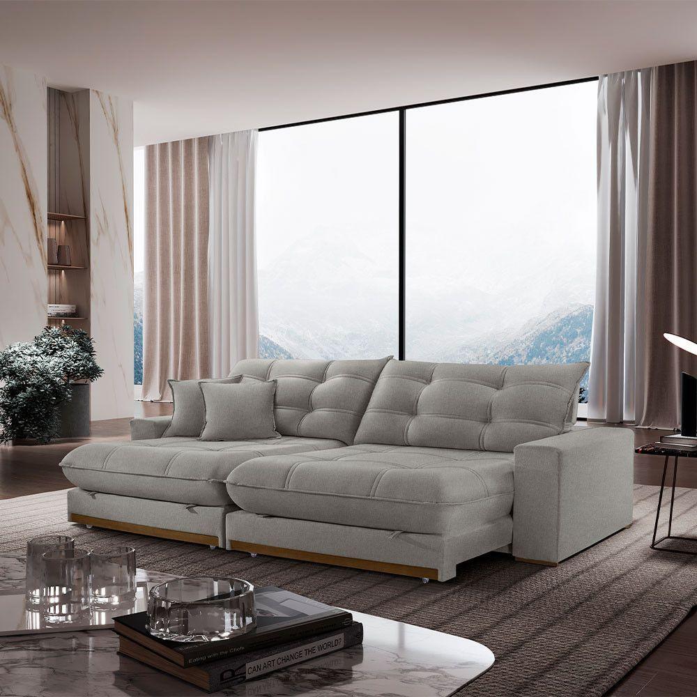 Miniatura Sofá Duque Dois Módulos De 100cm B25cm Meu Sofá Online A230 Linho Cinza