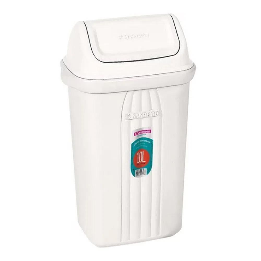 Miniatura Lixeira Sanremo Em Plástico Resistente 10 Litros