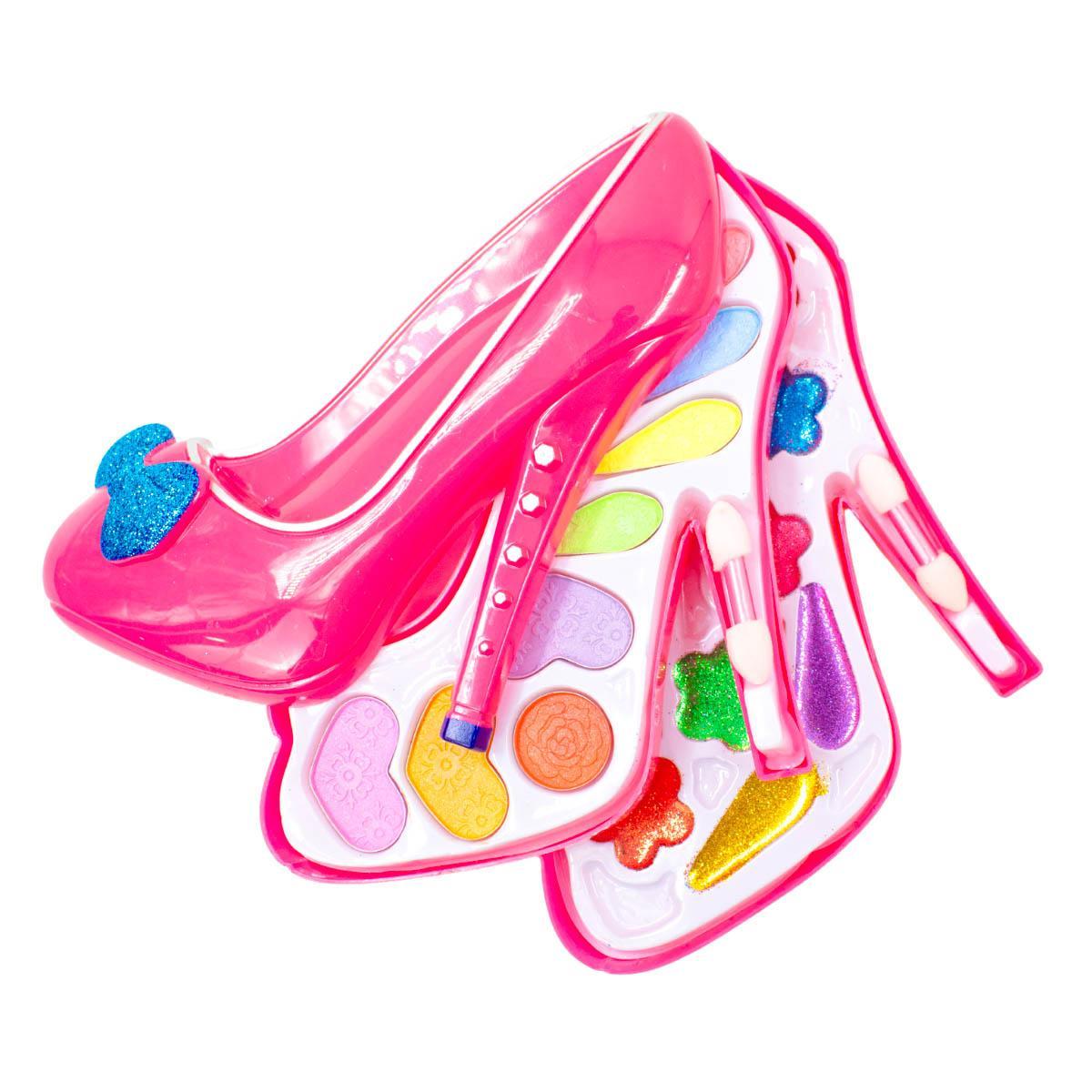 Miniatura Maquiagem Infantil Paleta De Sombras Maleta Sapatinho