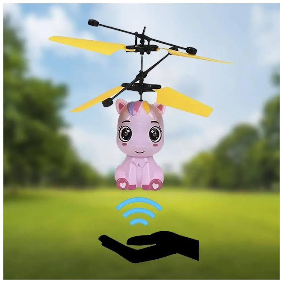 Miniatura Brinquedo Que Voa Infantil Pônei Com Sensor Drone Colorido