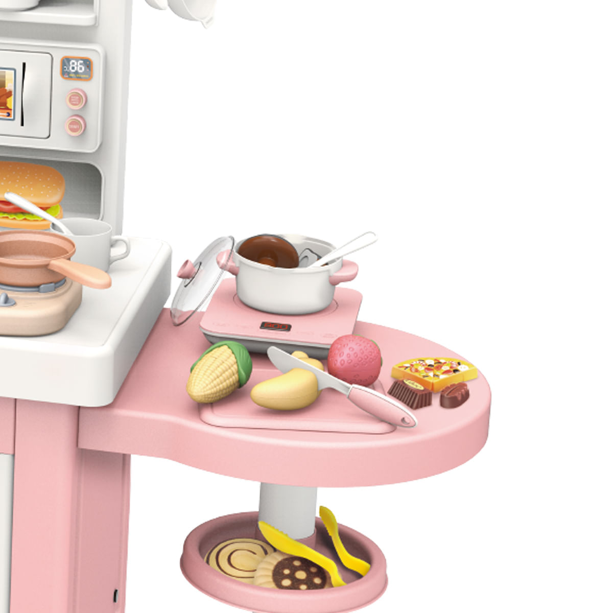 Miniatura Cozinha Infantil Completa Forno e Fogão Grande Interativa Com Efeitos Master Cook Rosa Replay Kids Cozinha Infantil Completa C/ Efeitos MasterCook Replay Kids