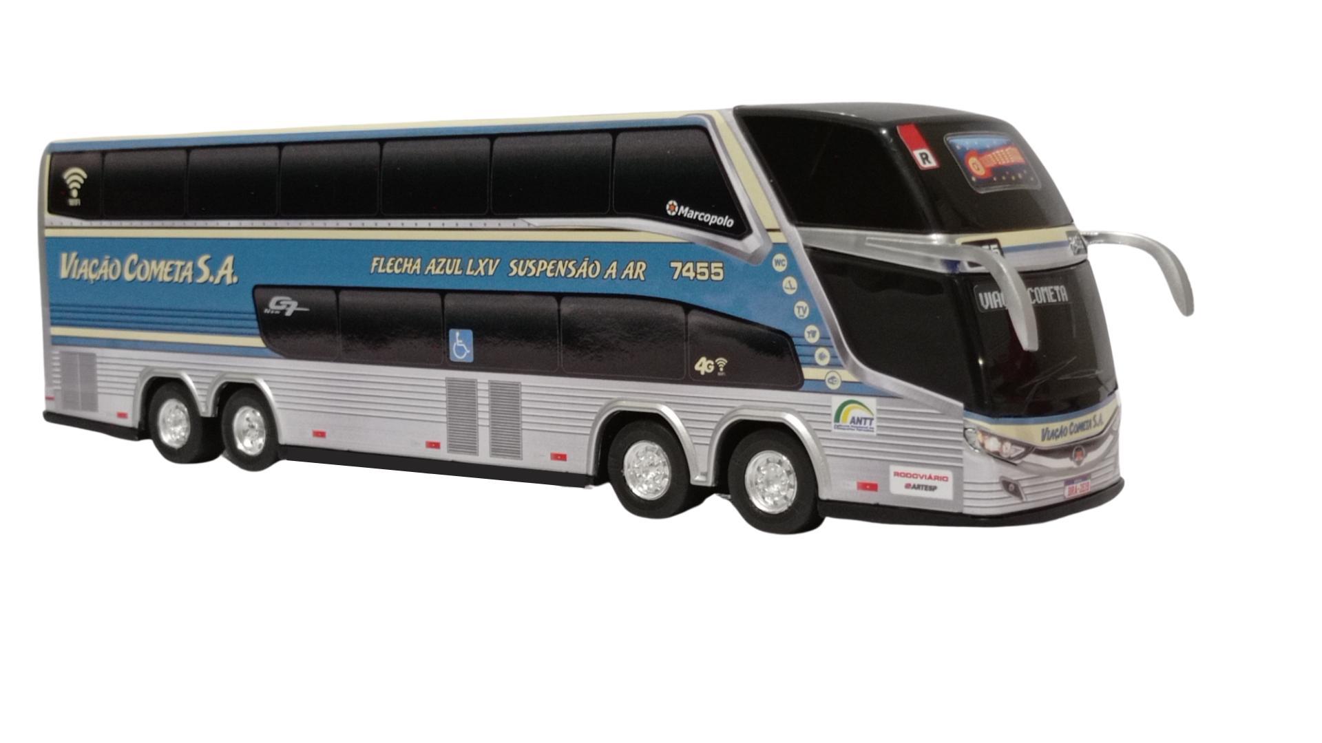 Miniatura Miniatura Ônibus Cometa Flecha Azul 2 Andares