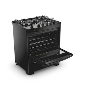 Miniatura Fogão 5 Bocas Consul CFS5VBE com Mesa de Vidro e Acendimento Automático Preto - Bivolt