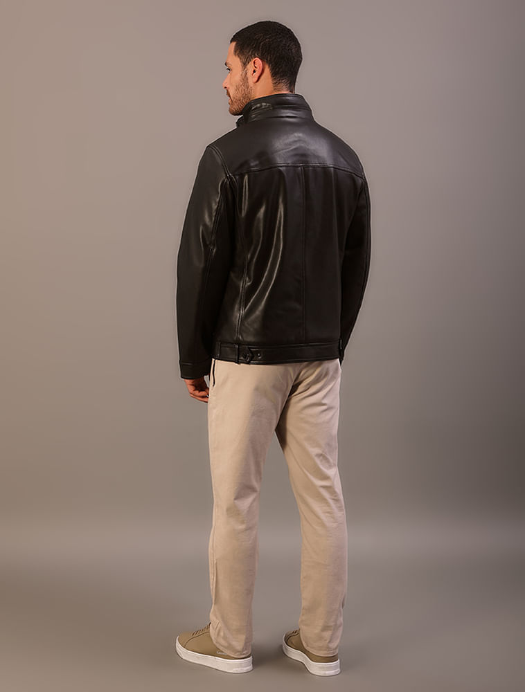 Miniatura Jaqueta Masculina em Pu Calvin Klein - Preto Jaqueta Masculina em Pu Calvin Klein Preto g