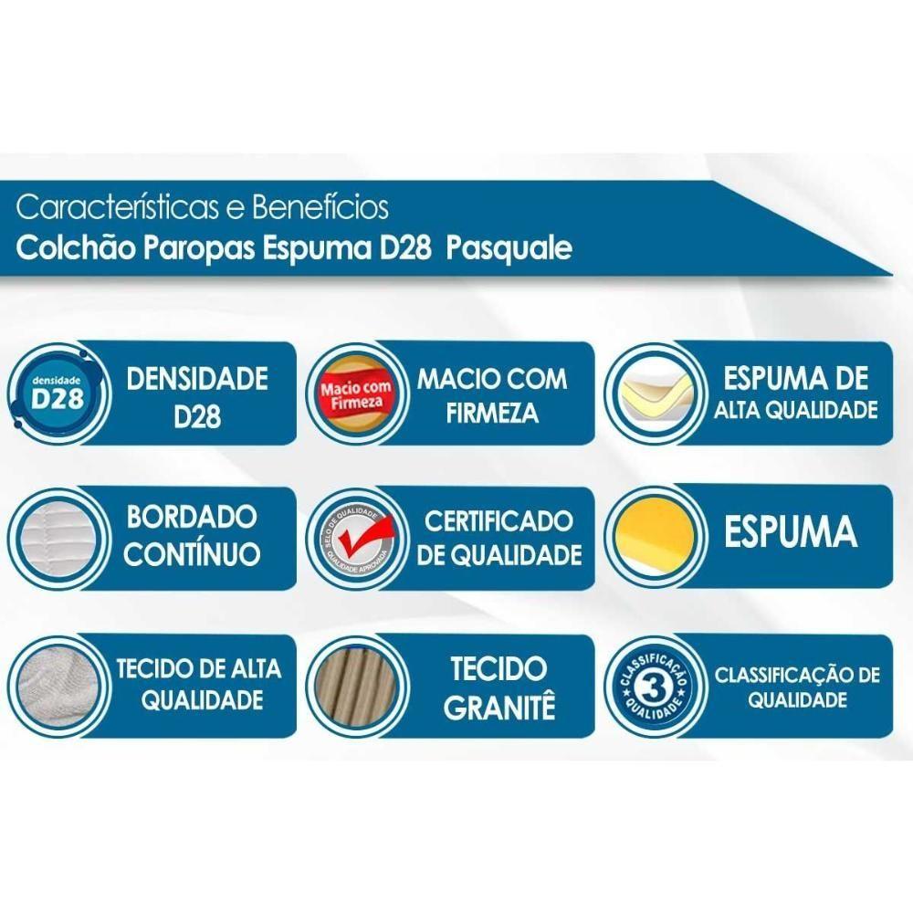Miniatura Colchão Viúva Espuma D28 Pasquale Black (128x188x16) - Paropas