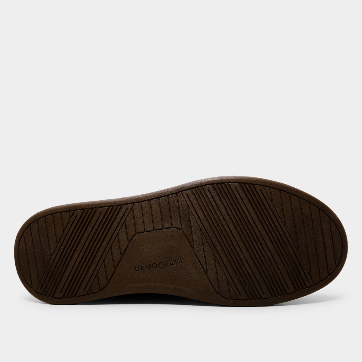 Miniatura Tênis Couro Democrata Bold Masculino Preto+Caramelo - 38