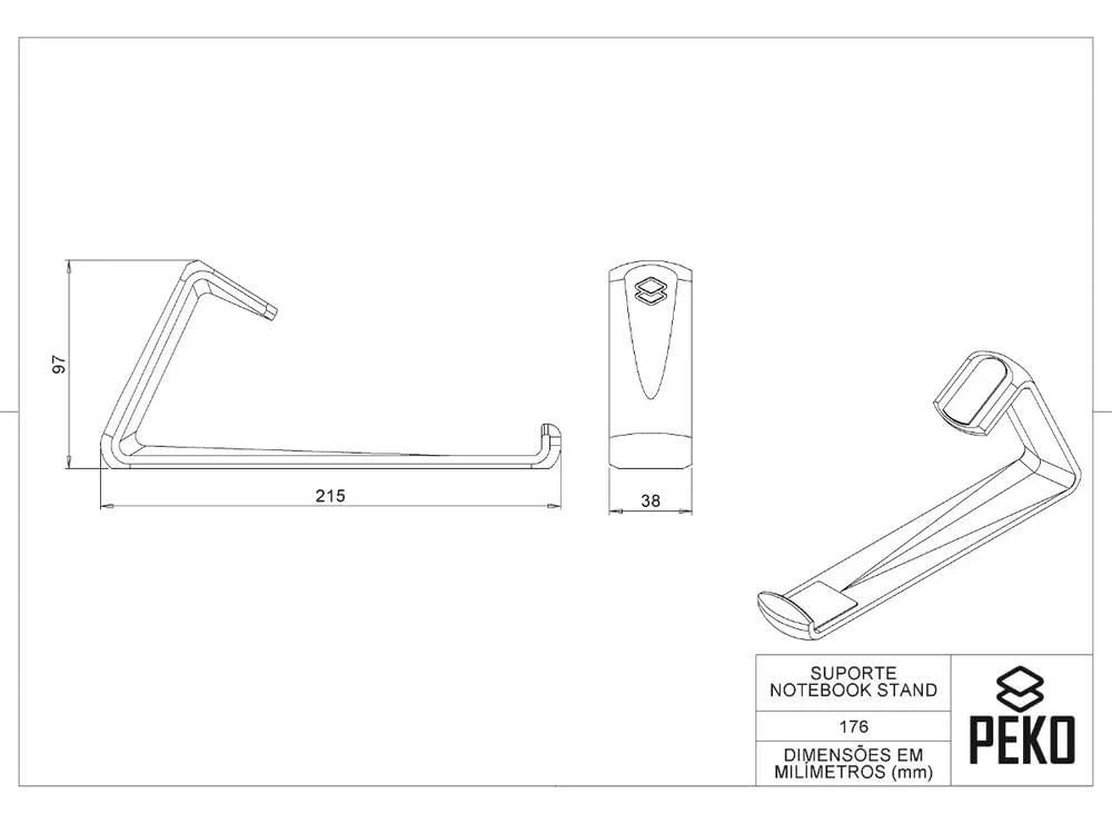 Suporte Notebook Universal Laptop Suspender Apoio Levantar C