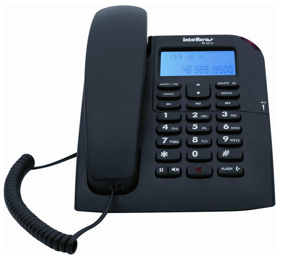 Miniatura Kit 10 Telefone com fio TC 60 ID Intelbras Com id Viva Voz Homologação: 136132205567