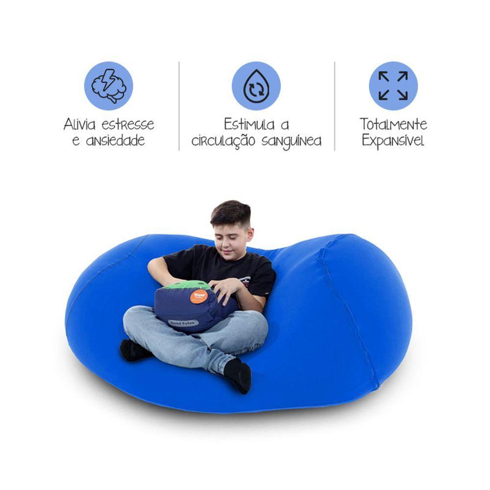 Puff Rollo Cor Azul Royal - Sensorial, Versátil